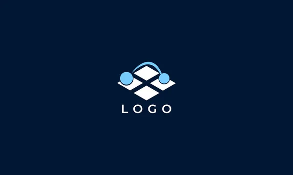 Vector Logo Design Stuiterende Bal Tegels Vloer — Stockvector