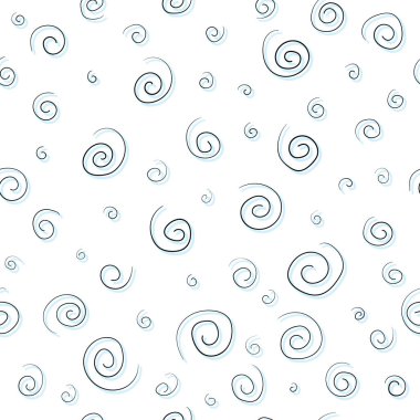 Sarmal ile basit, havadar bir desenin vektör çizimi.