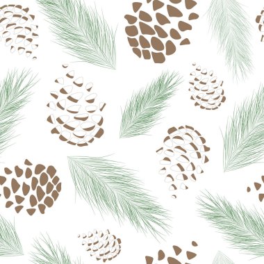 Külahlı desenli çam dalları, pürüzsüz resim.