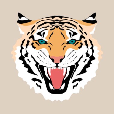 2022 'nin kaplan sembolü, sivri dişli vahşi kaplan başı temsili..