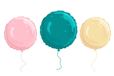 Folyo balonları. Doğum günü için tatil balonları, parti.