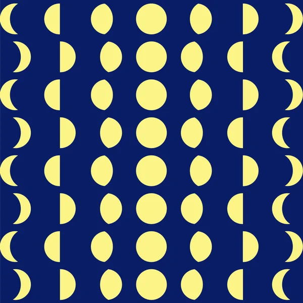 Lunar cykel mönster på en blå bakgrund för bakgrunder, tapeter och omslag Vektorgrafik