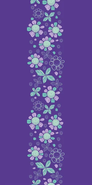 Vector Texturierte Gemalte Blume Nahtlose Muster Hintergrund Mit Handgezeichneten Elementen — Stockvektor
