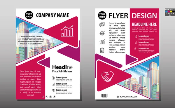 Geometric Flyer Cover Business Brochure Vector Design Φύλλο Διαφημίσεων Αφηρημένο — Διανυσματικό Αρχείο