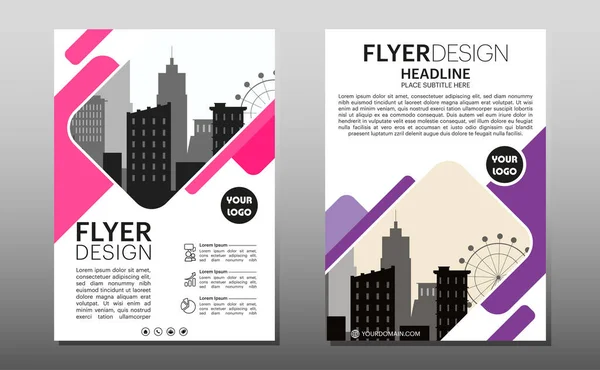 Geometric Business Φυλλάδιο Flyer Design Layout Template Size Blur Background Royalty Free Διανύσματα Αρχείου