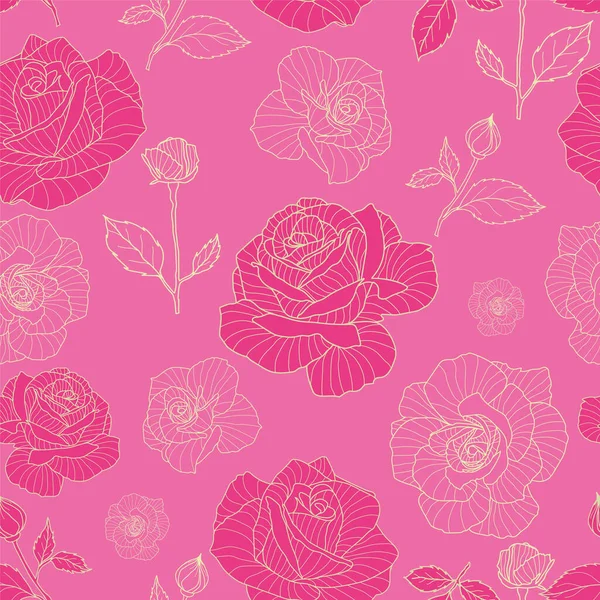 Design Padrão Têxtil Floral Ótimo Para Tecido Retro Papel Parede — Vetor de Stock