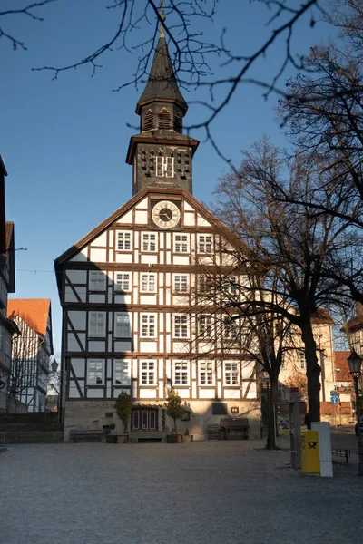 Historisches Rathaus von Bad Sooden Allendorf, Kreis Allendorf in Hessen, Deutschland — Stockfoto