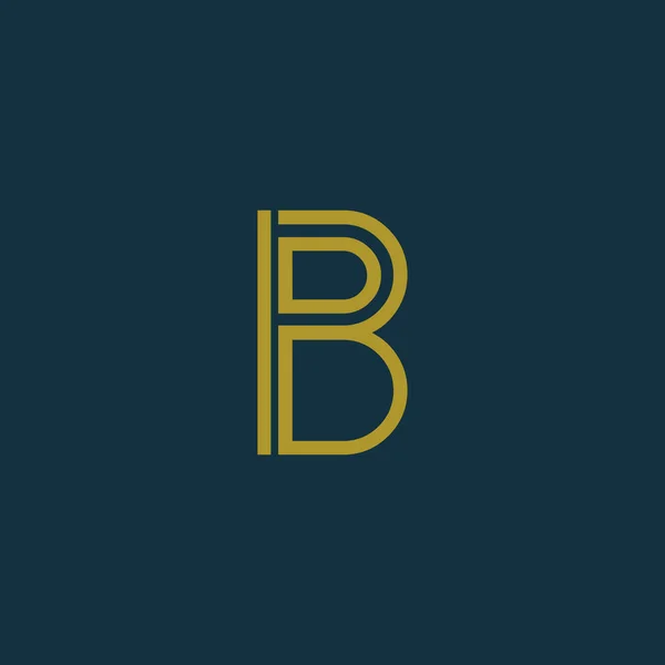 Современная Абстрактная Буква Инициалы Значок Логотипа Минимальном Стиле — стоковый вектор