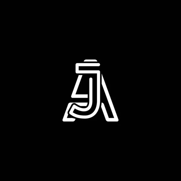 Буква Креативный Современный Логотип Иконы Черным Фоном — стоковый вектор