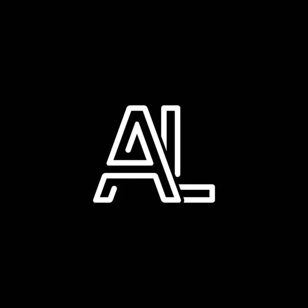 Буква Креативный Современный Иконка Логотип Черным Фоном — стоковый вектор