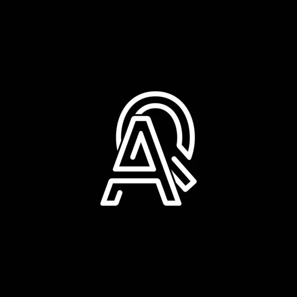 Letter Creative Modern Icon Logo Black Background — Stock Vector