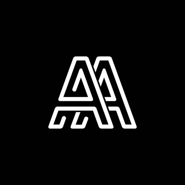Lettera Creativo Icona Moderna Logo Con Sfondo Nero — Vettoriale Stock