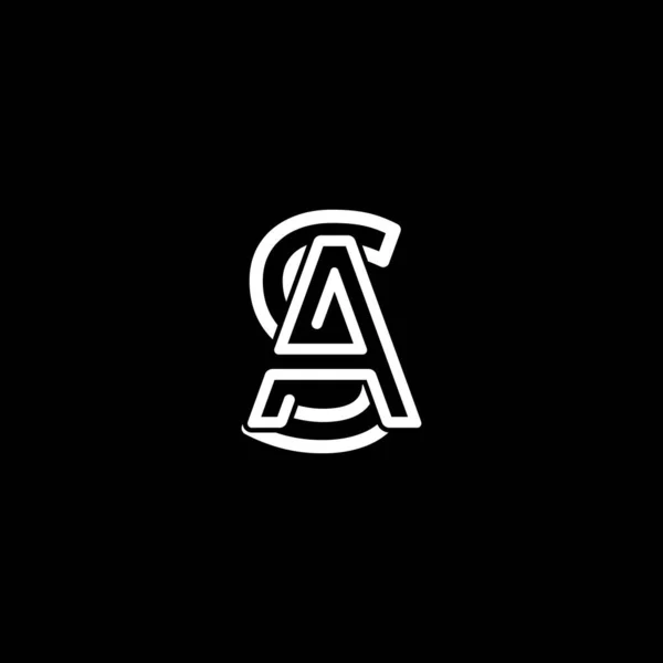 Carta Logotipo Ícone Moderno Criativo Com Fundo Preto —  Vetores de Stock