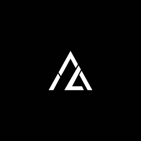 Logotipo Letra Maiúscula Inicial Monograma Forma Arredondada Cor Branca Fundo —  Vetores de Stock