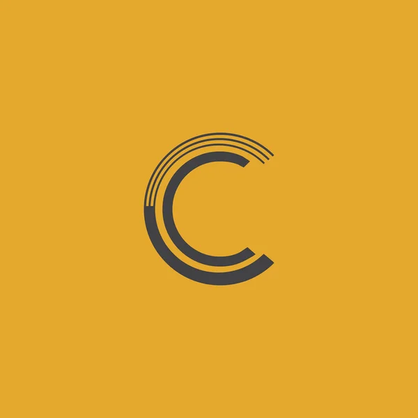 Yaratıcı Modern Business Typography Vector Şablonu Ile Harfinin Ilk Logosu — Stok Vektör