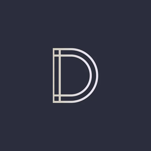 具有创意的现代商业字体矢量模板的首字母D标志 创意摘要字母D图标设计 — 图库矢量图片