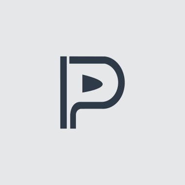 Yaratıcı Yenilikçi P logosu. P Harfi Minimum Lüks Monogram. Profesyonel başlangıç tasarımı. Premium Business yazı tipi. Alfabe sembolü ve işareti.
