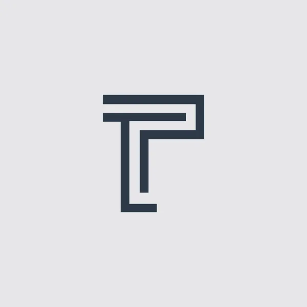 创意创新初始T标志 极小的 极小的 极小的 专业初步设计 高级业务字体 字母符号和符号 — 图库矢量图片