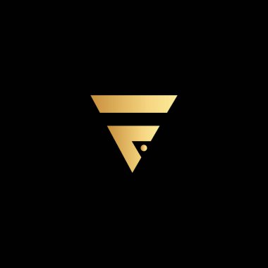F Harfi Logo Simgesi Tasarım Şablonu. Teknoloji Soyut Vektör Logosu