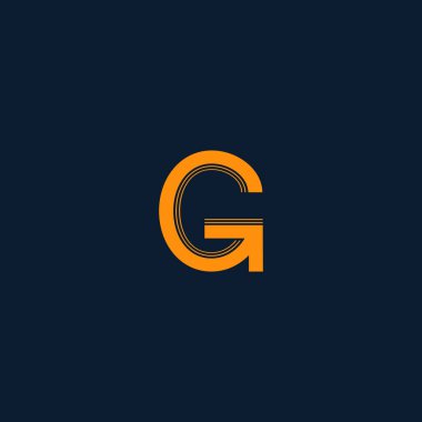 G vektör çizgisi logo tasarımı. Yaratıcı minimalizm logosu simgesi.