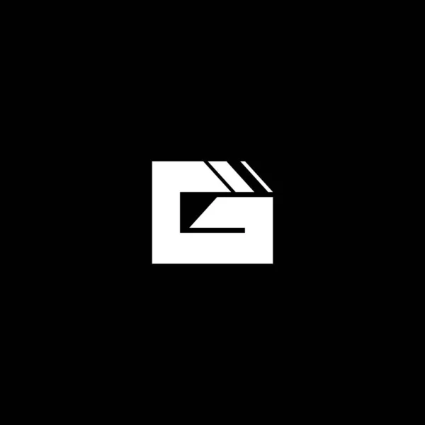 Letra Diseño Logotipo Línea Vectorial Logotipo Minimalismo Creativo Icono Símbolo — Vector de stock