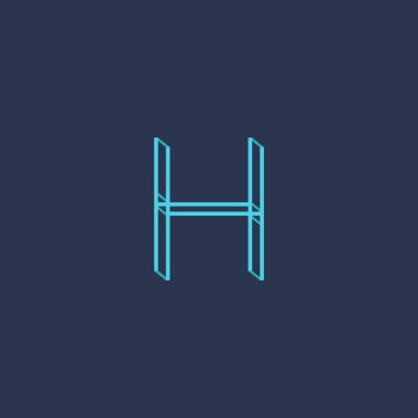 H harfi logo tasarım şablonu elementleri. Şirket markalaşması için H harfli kaliteli tasarım logosu..