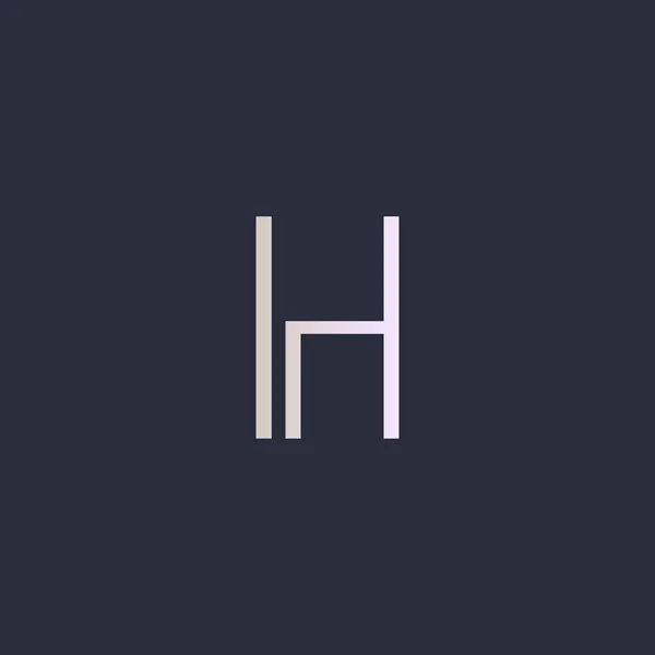 字母H图标设计模板元素 带有字母H的公司品牌专业标志的高级设计标志 — 图库矢量图片