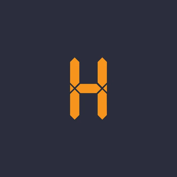 字母H图标设计模板元素 带有字母H的公司品牌专业标志的高级设计标志 — 图库矢量图片