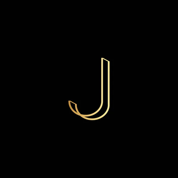 Minimal Modern Abstract Elegant Line Art Letter Logo Symbol Logotypu — Stockový vektor