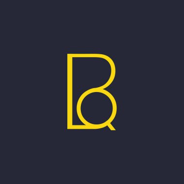 Profesyonel Yenilikçi BQ logosu ve barbekü logosu. Harf BQ Minimal zarif monogram. Premium Business Artistic Alfabe sembolü ve imzası