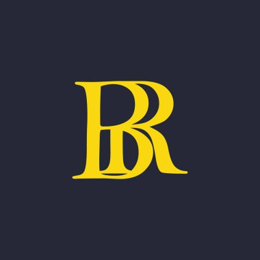 Profesyonel Yenilikçi BR logosu ve BR logosu. Harf BR Minimum Zarif Monogram. Premium Business Artistic Alfabe sembolü ve imzası