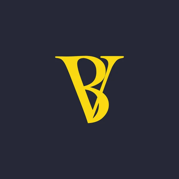 プロフェッショナル革新的なイニシャルBvロゴとBvロゴ 手紙Bv最小限のエレガントなモノグラム プレミアムビジネス芸術的アルファベット記号と記号 — ストックベクタ