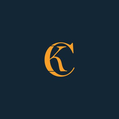 Profesyonel Yenilikçi CK logosu ve CK logosu. CK Harfi Minimum Zarif Monogram. Premium Business Artistic Alfabe sembolü ve imzası