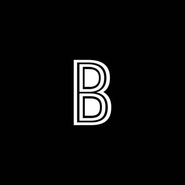 Сучасна Абстрактна Літера Ініціали Логотип Значок Мінімальному Стилі — стоковий вектор