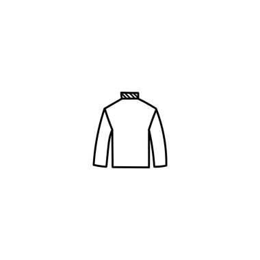 El yapımı kıyafetler ve web için aksesuar taslak ikonu. Beyaz arkaplanda şirin el çizimi kıyafetler ve aksesuar vektör çizimleri izole edilmiş..