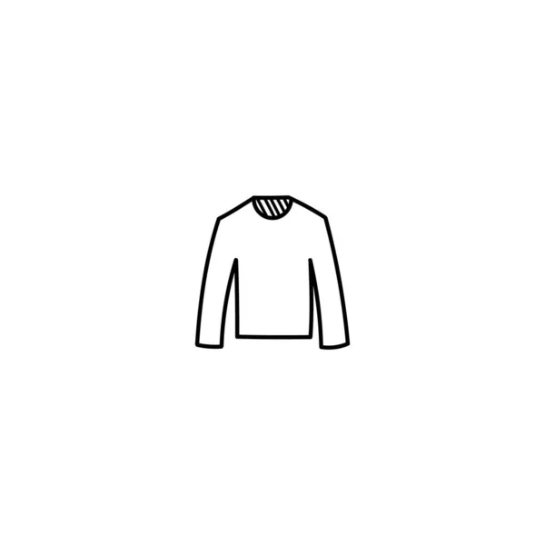 Ručně Kreslené Oblečení Náčrtek Ikony Pro Web Roztomilý Obrys Ručně — Stockový vektor