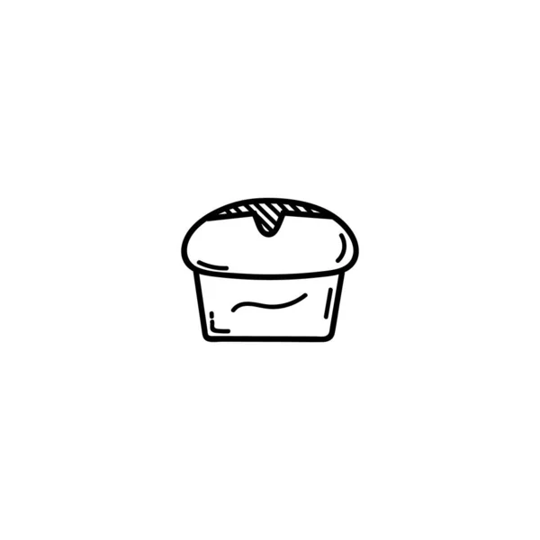 Icono Garabato Ilustración Panadería Dibujada Mano Para Web Lindo Contorno — Vector de stock