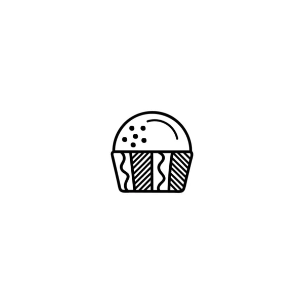 Illustration Boulangerie Dessinée Main Icône Gribouillage Pour Web Mignon Contour — Image vectorielle