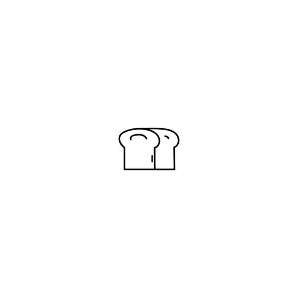 Рука Мальована Хлібобулочна Ілюстрація Каракулі Значок Інтернету Милий Контур Намальованих — стоковий вектор