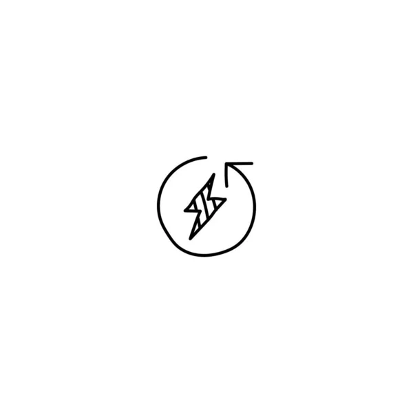 Рука Мальований Екологічний Знак Каракуля Значок Ілюстрації Контурна Рука Намальована — стоковий вектор