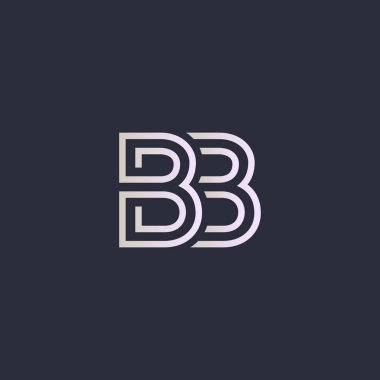 Yaratıcı Harf BB logo tasarım elementleri. Basit harf BB harf logosu, iş kurumsal harf BB logo tasarım vektörü
