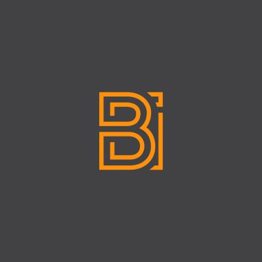 yaratıcı Letter BI logo tasarım elementleri. Basit bir BI harfi logosu, iş kurumsal BI logo tasarım vektörü