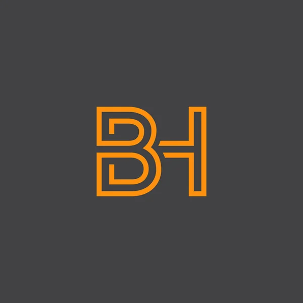 クリエイティブレターBhロゴデザイン要素 シンプルな文字Bh文字ロゴ ビジネスレターBhロゴデザインベクトル — ストックベクタ
