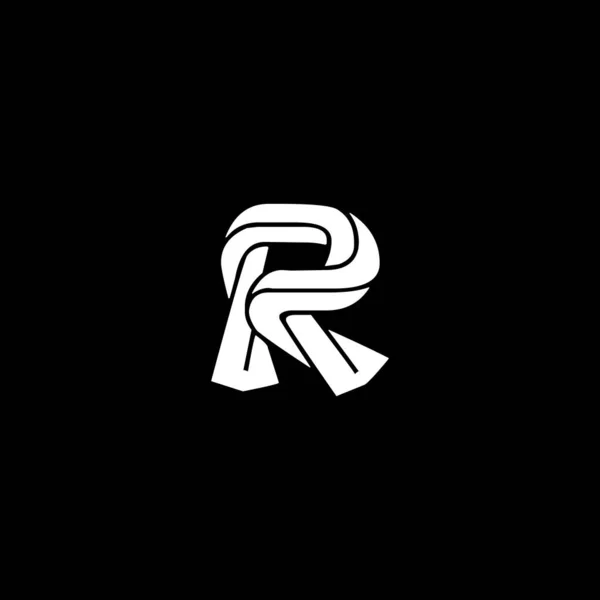 創造的な革新的な初期Rロゴ Rレターミニマルラグジュアリーモノグラム プロの初期設計 プレミアムビジネス書体 アルファベット記号と記号 — ストックベクタ