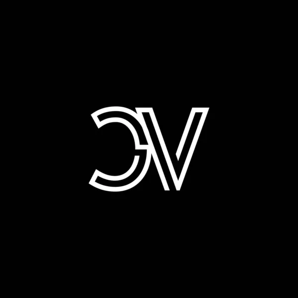 プロフェッショナル革新的な初期CvロゴとCvロゴ 文字Cv最小エレガントなモノグラム プレミアムビジネス芸術的アルファベット記号と記号 — ストックベクタ