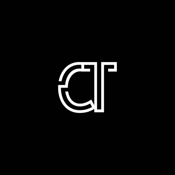 专业创新初始Ct标志和Ct标志 字母Ct简约雅致的字母表 高级商业艺术字母表符号及签名 — 图库矢量图片
