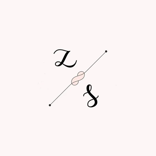 Initials Letter Alphabet Watercolor Logo Branding Set Collection Feminine Logotype — Stock Vector