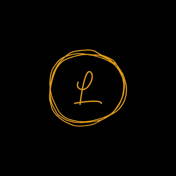 Lettre Initiale Signature Manuscrite Élégant Modèle Logo Vecteur Conception Modèle — Image vectorielle