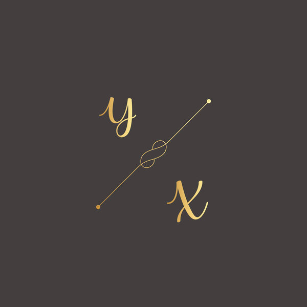 YX Initials буква алфавита акварель логотип набор бренда коллекции, женский шаблон логотипа в элегантном художественном стиле. Женский дизайн логотипа роскоши.