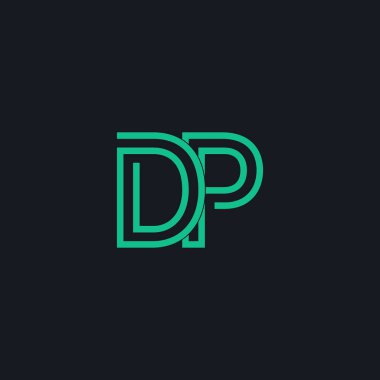 Professional Innovative Initial DP logosu. Minimum zarif monogram. Premium Business Artistic Alfabe sembolü ve imzası